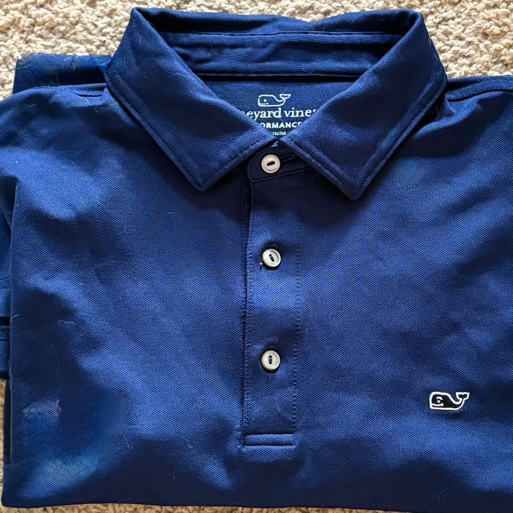 Vineyard Vines Blue Polo Shirt Classic Style - L (Men’s)